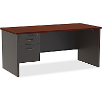 Lorell Fortress Modular Series Left-Pedestal Desk 66