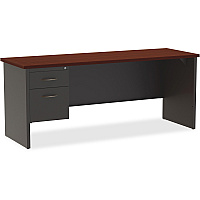 Lorell Fortress Modular Series Left-pedestal Credenza 72