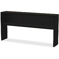 Lorell Fortress Modular Series Stack-on Hutch Material: Steel - Finish: Black - Grommet, Cord Management (LLR79167)
