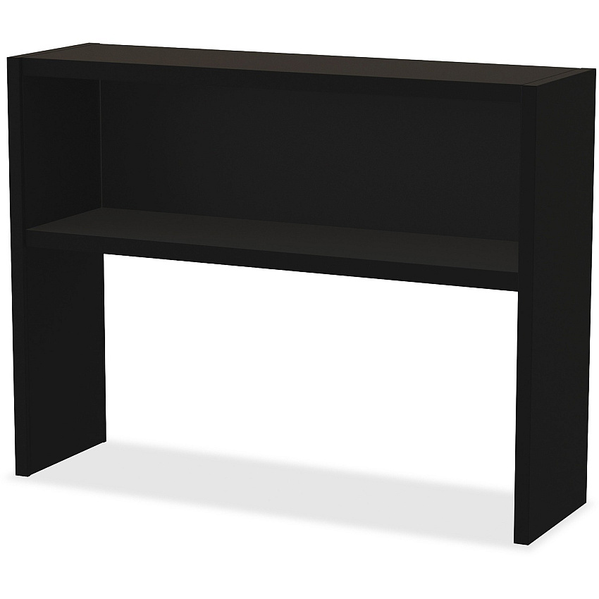 Lorell Fortress Modular Series Stack-on Hutch x 48" Width - Material: Steel - Finish: Black - Grommet, Cord Management (LLR79171)