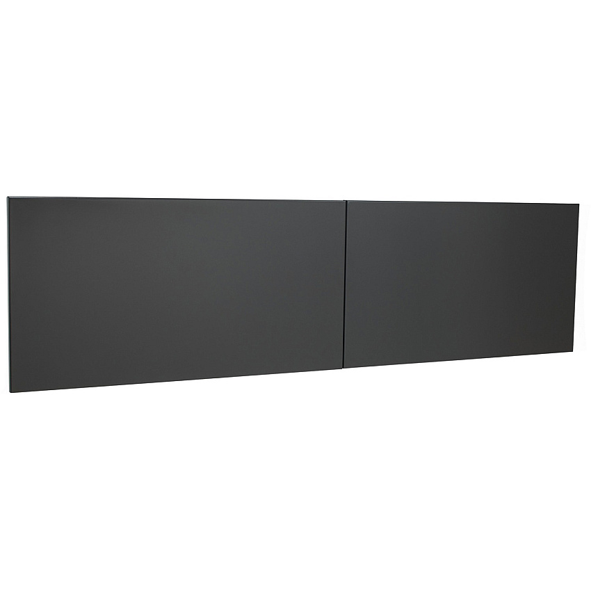 Lorell Fortress Modular Series Stack-On Hutch Door Kit 60" Width - Lockable, Reinforced - Steel - Charcoal - 1 Each (LLR79176)