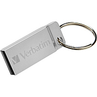 Verbatim 64GB Metal Executive USB Flash Drive - Silver 64 GB - USB - Silver - Lifetime Warranty - 1 Each - TAA Compliant (98750)