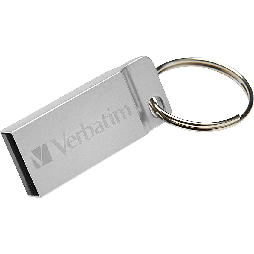 Verbatim 64GB Metal Executive USB Flash Drive - Silver 64 GB - USB - Silver - Lifetime Warranty - 1 Each - TAA Compliant (98750)
