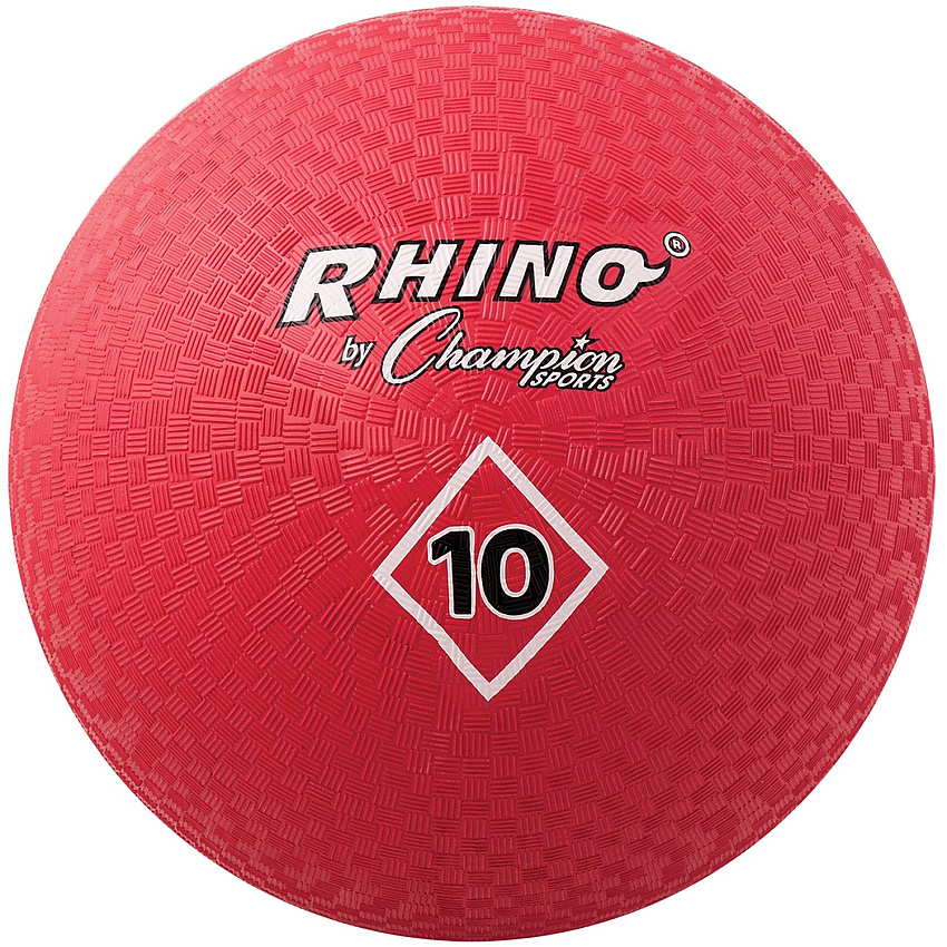 Champion Sports Playground Ball 10" - Nylon - Red - 1  Each (PG10RD)