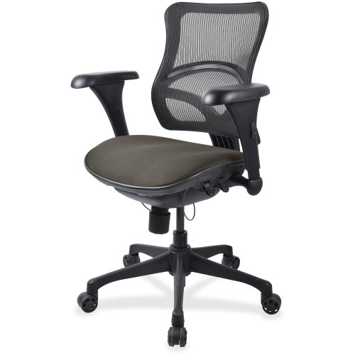 Lorell Mesh Midback Task Chair with Custom Fabric Seat (2097812)