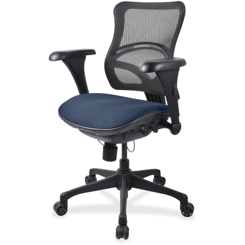 Lorell Mesh Midback Task Chair with Custom Fabric Seat (2097813)