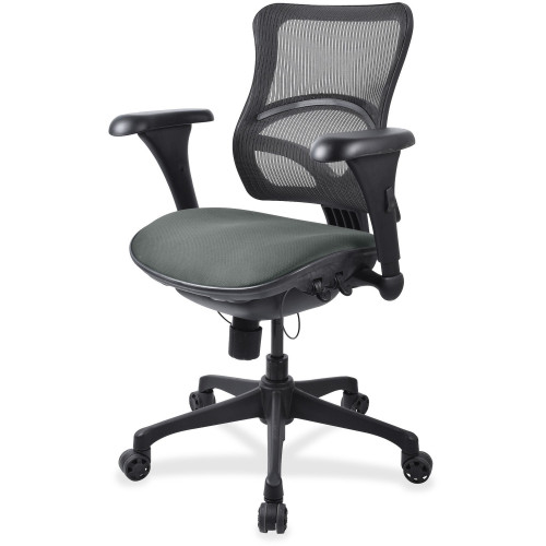 Lorell Mesh Midback Task Chair with Custom Fabric Seat (2097832)