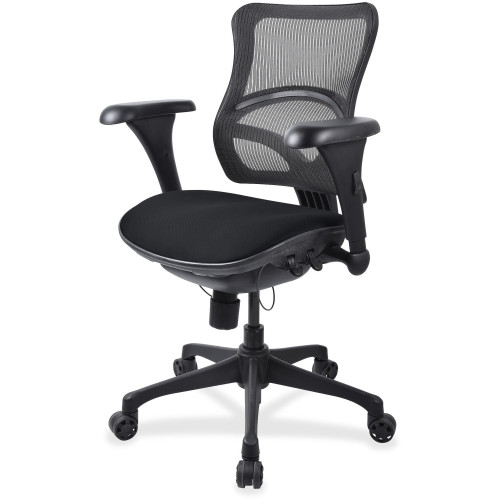 Lorell Mesh Midback Task Chair with Custom Fabric Seat (2097849)