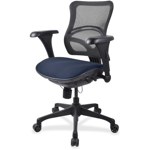 Lorell Mesh Midback Task Chair with Custom Fabric Seat (2097852)
