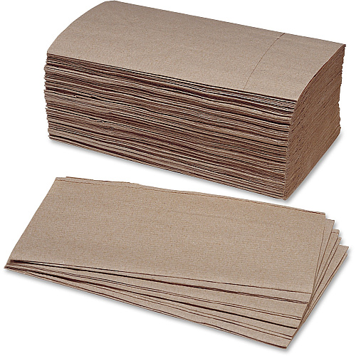 AbilityOne 8540002627178, SKILCRAFT, Folded Paper Towels, Kraft, 9.25 x 5.38, 250/Bundle, 16 Bundles/Box
