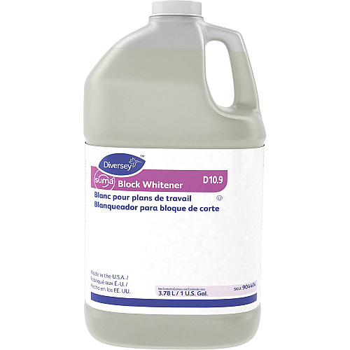 Diversey Suma Block Whitener For Cutting Board, Plastic Surface - Ready-To-Use - 128 fl oz (4 quart) - Chlorine Scent - Non-corrosive - Pale Yellow - 1 Each (904404)
