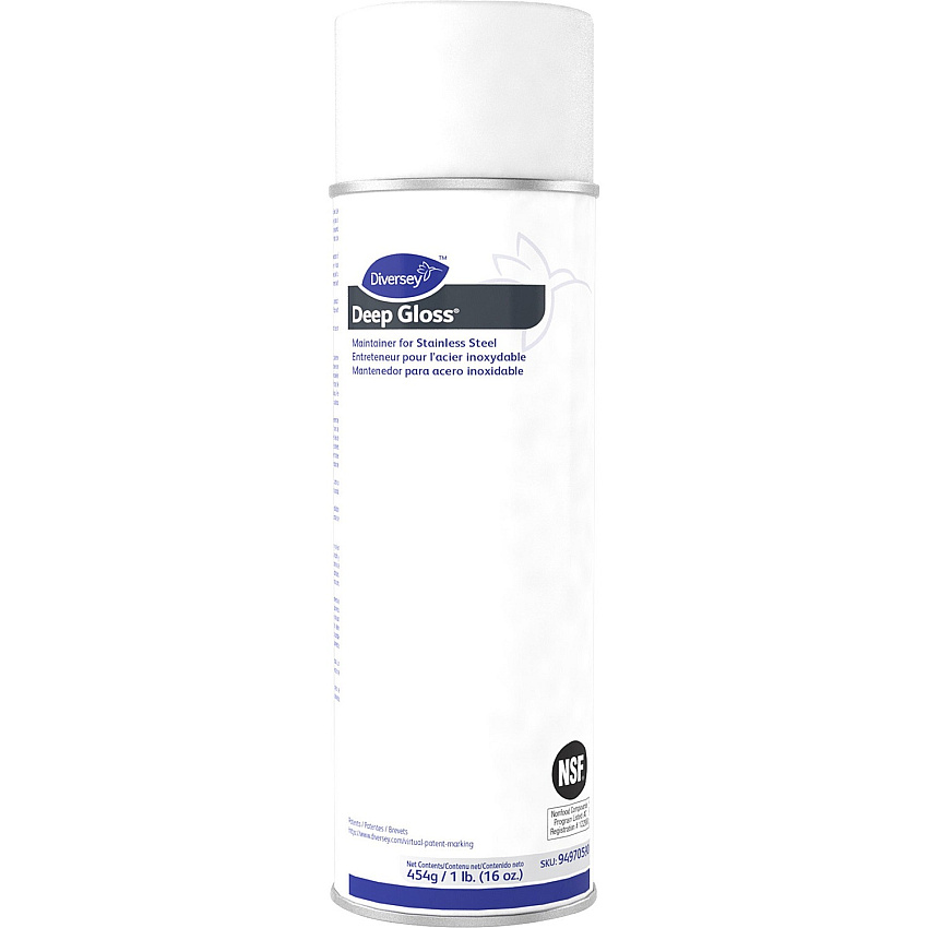 Diversey Deep Gloss Stainless Steel Maintainer For Multipurpose - Ready-To-Use - 16 fl oz (0.5 quart) - Characteristic Scent - Recommended For: Finger Mark Remover, Smudge Remover, Soil Remover - White - 1 Each (94970590)