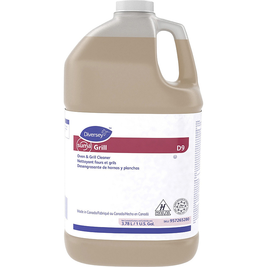 Diversey Suma Oven/Grill Cleaner For Oven, Grill, Stainless Steel - Ready-To-Use - Liquid - 128 fl oz (4 quart) - Recommended For: Oil Remover, Carbon Remover, Grease Remover, Soil Remover - Heavy Duty - Brown - 1 Each (957265280)