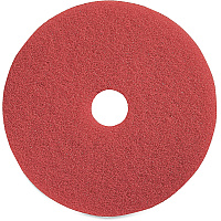 Genuine Joe Red Buffing Floor Pad 18" Diameter x 1" Thickness - Floor, Buffing, Scrubbing - 175 rpm to 350 rpm Speed Supported - Flexible, Resilient, Rotate, Dirt Remover, Scuff Mark Remover, Heel Mark Remover - Fiber - Red - 5 / Carton (GJO90418)