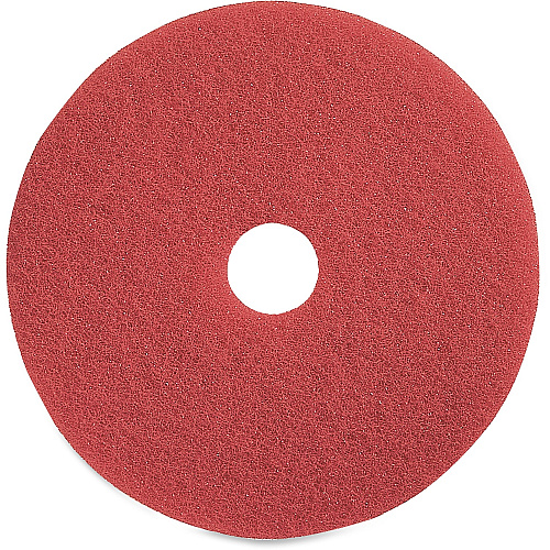 Genuine Joe Red Buffing Floor Pad 18" Diameter x 1" Thickness - Floor, Buffing, Scrubbing - 175 rpm to 350 rpm Speed Supported - Flexible, Resilient, Rotate, Dirt Remover, Scuff Mark Remover, Heel Mark Remover - Fiber - Red - 5 / Carton (GJO90418)