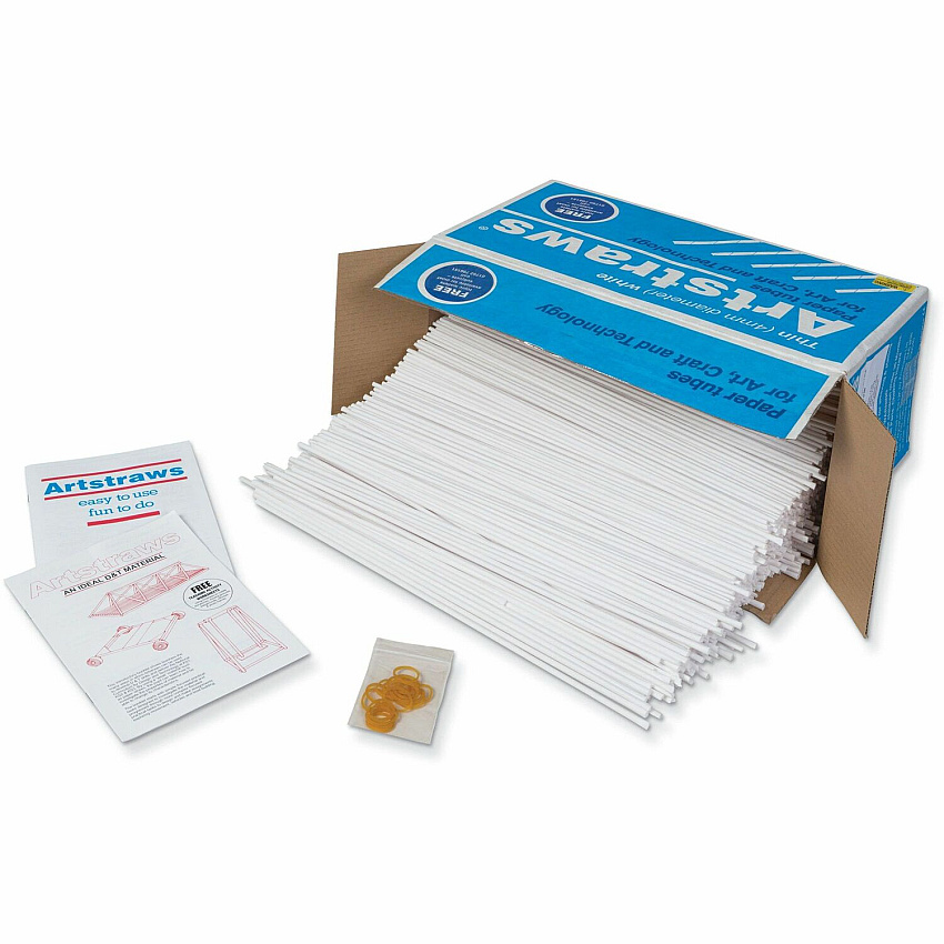 Creativity Street Artstraws Classpack Art Straws Art, Craft, Shaping - 1800 Piece(s) - 9" Height x 16.50" Length - White - 1800 / Box (9030)