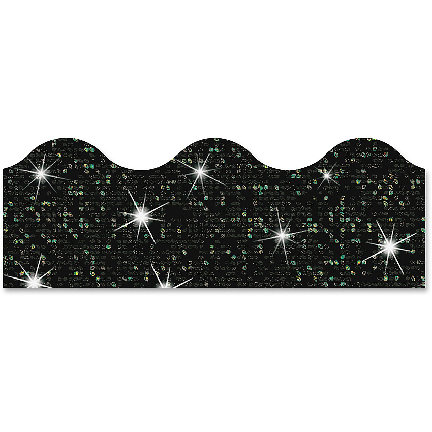 Trend Sparkle Terrific Trimmers Sparkle - Durable, Reusable - 2.25" Height x 390" Width x 41" Length - Black - 1 Pack (91417)