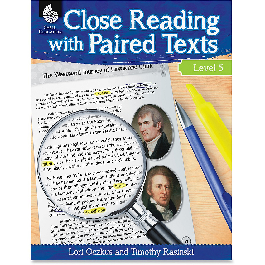 Shell Education Education Close Reading Level 5 Guide Printed Book by Lori Oczkus, M.A, Timothy Rasinski, Ph.D. 128 Pages - Shell Educational Publishing Publication - Book - Grade 5 - 1 Each (51361)