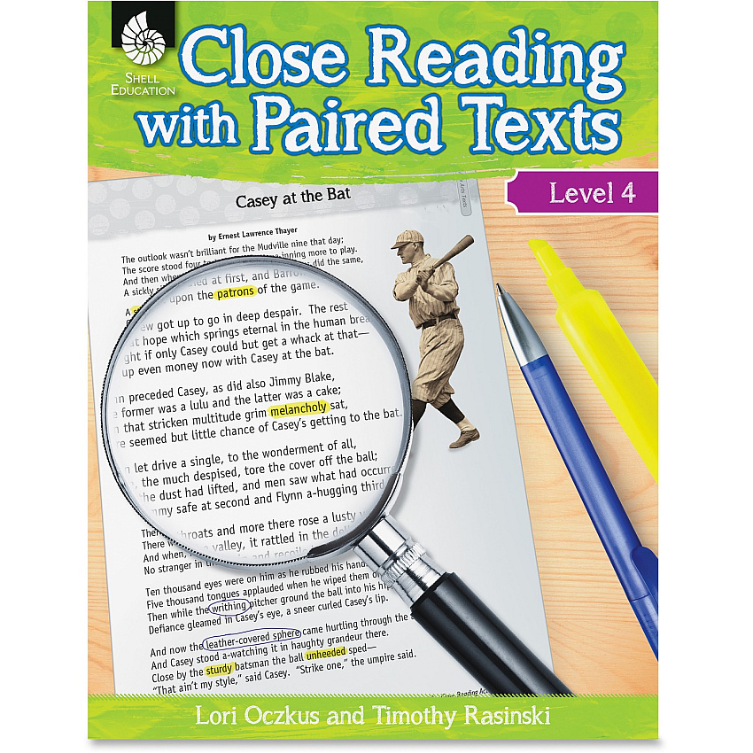 Shell Education Education Close Reading Level 4 Guide Printed Book by Lori Oczkus, M.A, Timothy Rasinski, Ph.D. 128 Pages - Shell Educational Publishing Publication - Book - Grade 4 - 1 Each (51360)