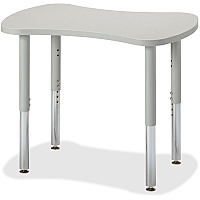 Jonti-Craft Berries Gray Collaborative Bowtie Table Gray Top - Four Leg Base - 4 Legs - Height Adjustable - 18" to 29" Adjustment - 1.13" Table Top Thickness - Assembly Required - Powder Coated - Steel - Laminate Top Material - 1 Each (6310JCS000)
