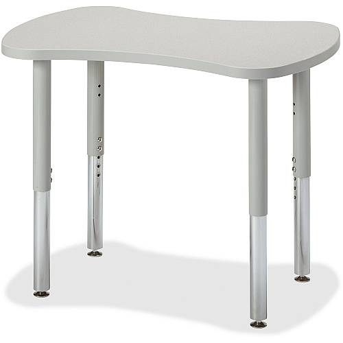 Jonti-Craft Berries Gray Collaborative Bowtie Table Gray Top - Four Leg Base - 4 Legs - Height Adjustable - 18" to 29" Adjustment - 1.13" Table Top Thickness - Assembly Required - Powder Coated - Steel - Laminate Top Material - 1 Each (6310JCS000)