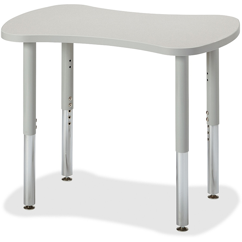 Jonti-Craft Berries Gray Collaborative Bowtie Table Gray Top - Four Leg Base - 4 Legs - Height Adjustable - 18" to 29" Adjustment - 1.13" Table Top Thickness - Assembly Required - Powder Coated - Steel - Laminate Top Material - 1 Each (6310JCS000)