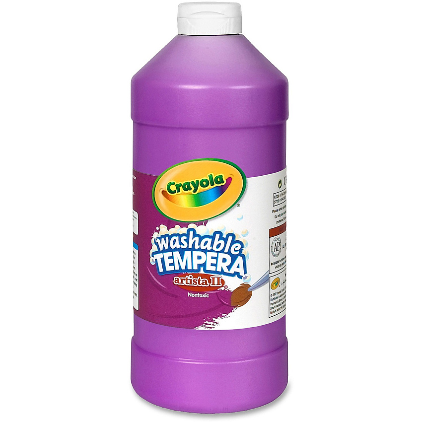 Crayola Washable Tempera Paint 1 Color(s) - Violet - 1 quart - Washable - 1 Each (543132040)