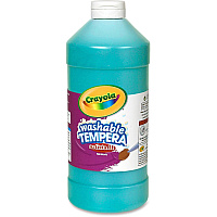 Crayola Washable Tempera Paint 1 Color(s) - Turquoise - 1 quart - Washable - 1 Each (543132048)