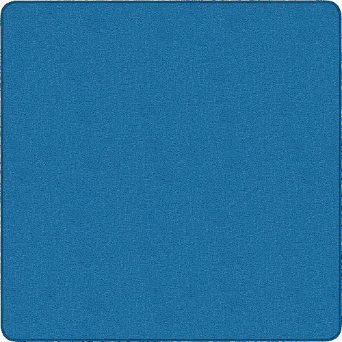 Flagship Carpets Classic Solid Color 6' Square Rug Floor Rug - Classic, Traditional - 72" Length x 72" Width - Square - Blue - Nylon - 1 Each (AS26BB)