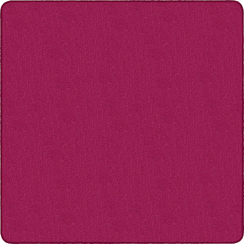Flagship Carpets Classic Solid Color 6' Square Rug Floor Rug - Classic, Traditional - 72" Length x 72" Width - Square - Cranberry - Nylon - 1 Each (AS26CB)
