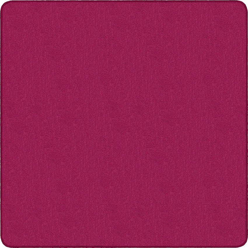 Flagship Carpets Classic Solid Color 6' Square Rug Floor Rug - Classic, Traditional - 72" Length x 72" Width - Square - Cranberry - Nylon - 1 Each (AS26CB)