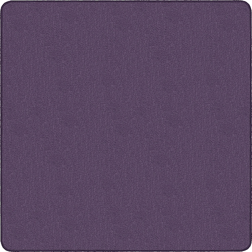 Flagship Carpets Classic Solid Color 6' Square Rug Floor Rug - Classic, Traditional - 72" Length x 72" Width - Square - Purple - Nylon - 1 Each (AS26PP)