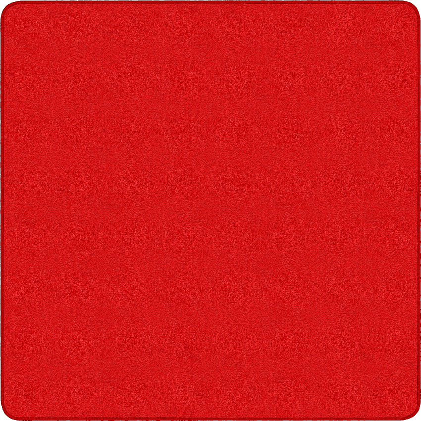 Flagship Carpets Classic Solid Color 6' Square Rug Floor Rug - Classic, Traditional - 72" Length x 72" Width - Square - Red - Nylon - 1 Each (AS26RR)