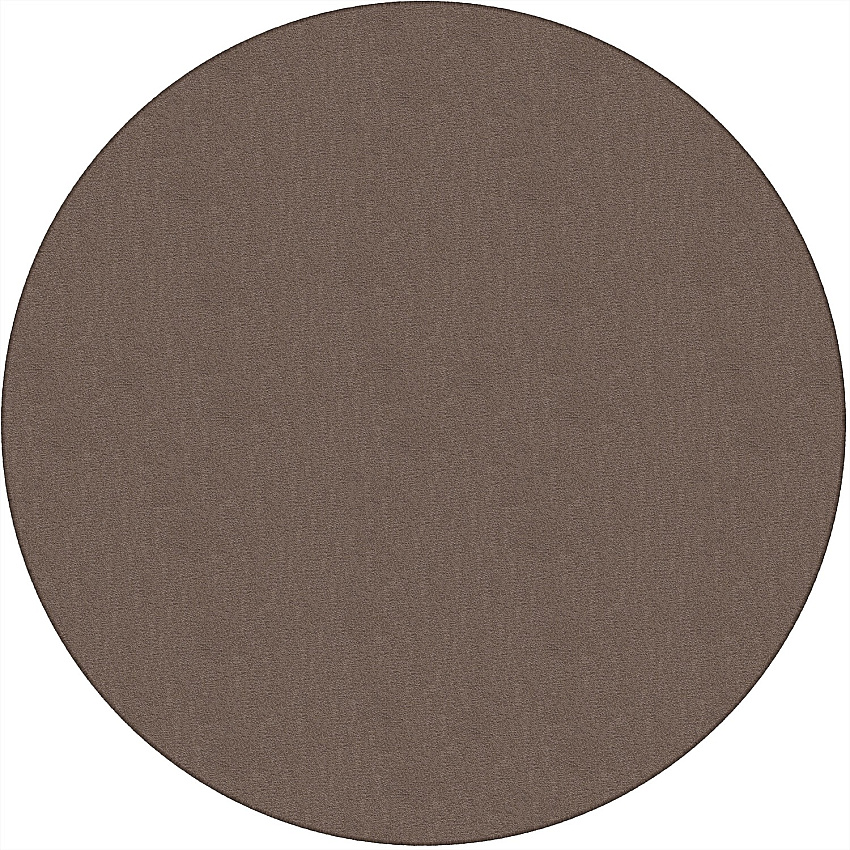 Flagship Carpets Classic Solid Color 6' Round Rug Floor Rug - Classic, Traditional - 72" Length x 72" Width - Circle - Almond - Nylon - 1 Each (AS27AL)