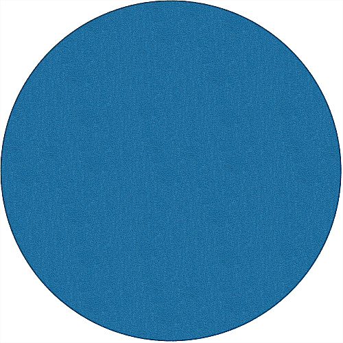 Flagship Carpets Classic Solid Color 6' Round Rug Floor Rug - Classic, Traditional - 72" Length - Circle - Blue - Nylon - 1 Each (AS27BB)
