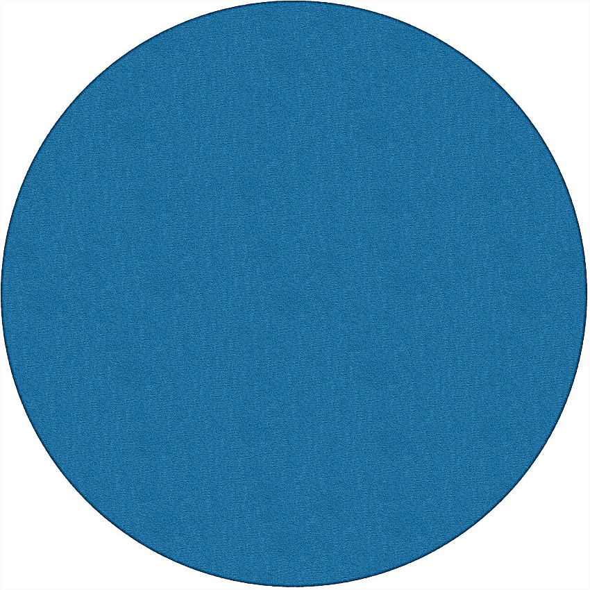 Flagship Carpets Classic Solid Color 6' Round Rug Floor Rug - Classic, Traditional - 72" Length - Circle - Blue - Nylon - 1 Each (AS27BB)