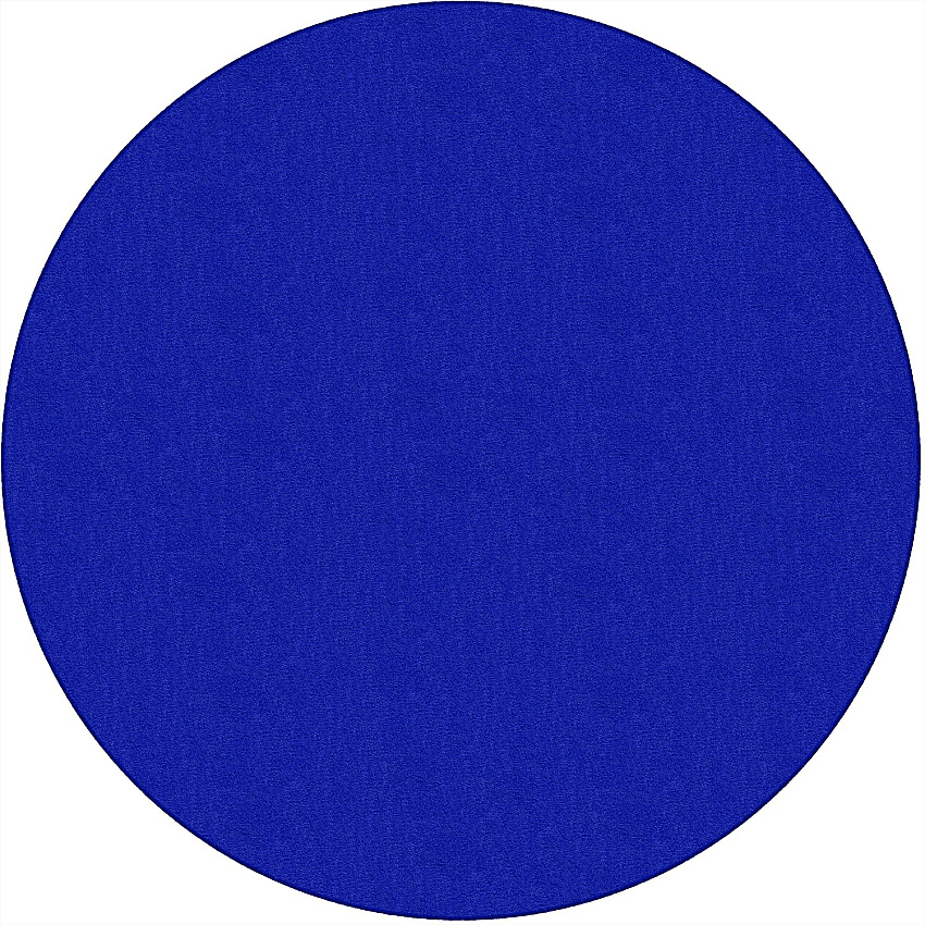 Flagship Carpets Classic Solid Color 6' Round Rug Floor Rug - Traditional, Classic - 72" Length - Circle - Royal Blue - Nylon - 1 Each (AS27RB)