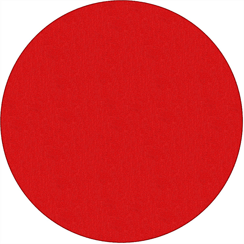 Flagship Carpets Classic Solid Color 6' Round Rug Floor Rug - Classic, Traditional - 72" Length - Circle - Red - Nylon - 1 Each (AS27RR)