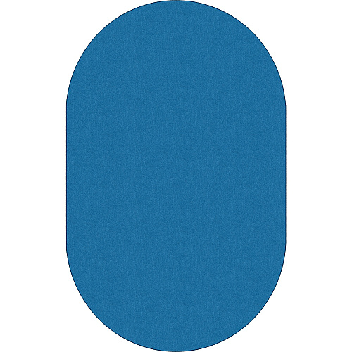 Flagship Carpets Classic Solid Color 12' Oval Rug Floor Rug - Classic, Traditional - 12 ft Length x 90" Width - Oval - Blue - Nylon - 1 Each (AS45BB)