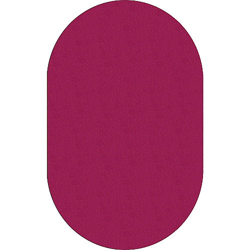Flagship Carpets Classic Solid Color 12' Oval Rug Floor Rug - Classic, Traditional - 12 ft Length x 90" Width - Oval - Cranberry - Nylon - 1 Each (AS45CB)