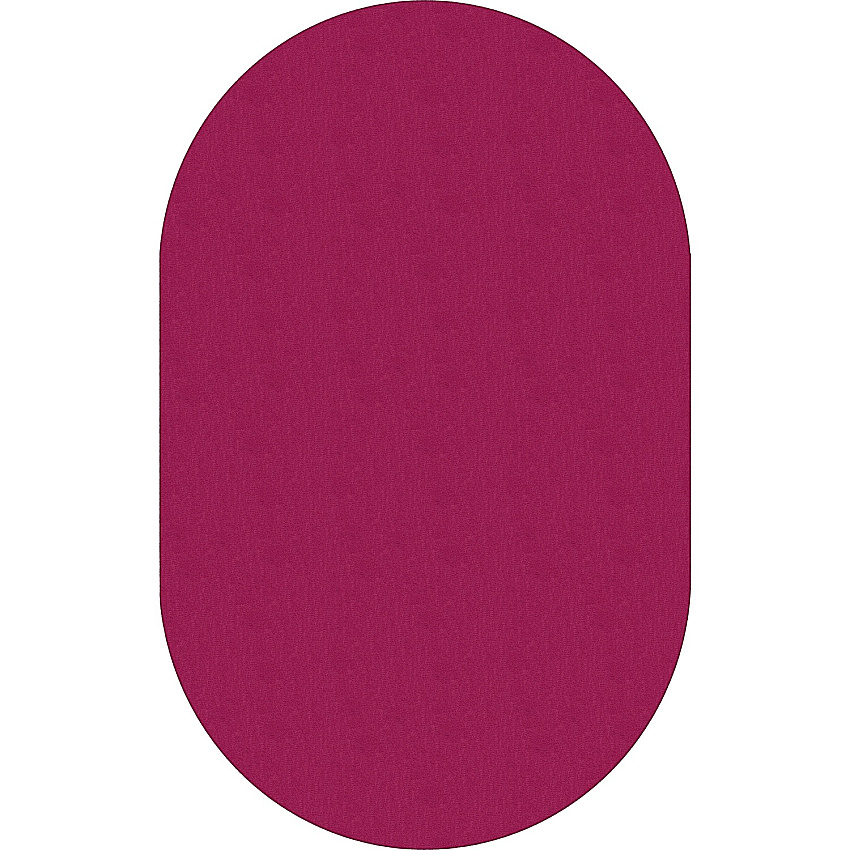 Flagship Carpets Classic Solid Color 12' Oval Rug Floor Rug - Classic, Traditional - 12 ft Length x 90" Width - Oval - Cranberry - Nylon - 1 Each (AS45CB)