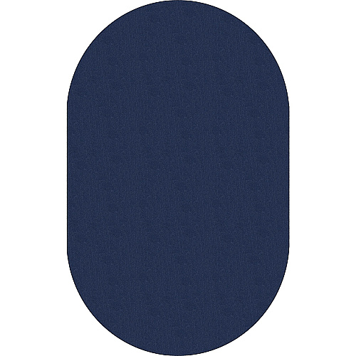 Flagship Carpets Classic Solid Color 12' Oval Rug Floor Rug - Classic, Traditional - 12 ft Length x 90" Width - Oval - Navy - Nylon - 1 Each (AS45NY)