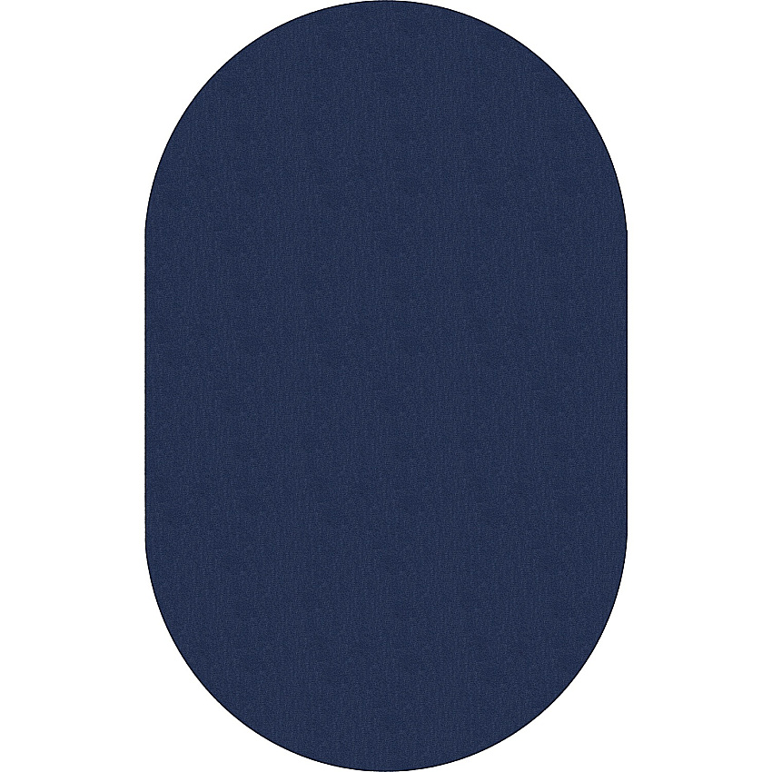 Flagship Carpets Classic Solid Color 12' Oval Rug Floor Rug - Classic, Traditional - 12 ft Length x 90" Width - Oval - Navy - Nylon - 1 Each (AS45NY)
