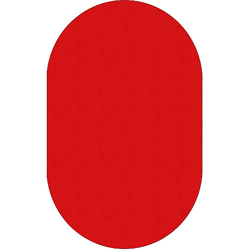 Flagship Carpets Classic Solid Color 12' Oval Rug Floor Rug - Classic, Traditional - 12 ft Length x 90" Width - Oval - Red - Nylon - 1 Each (AS45RR)