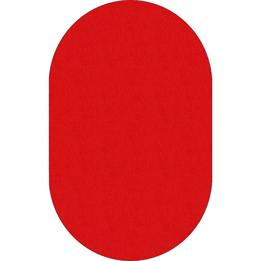 Flagship Carpets Classic Solid Color 12' Oval Rug Floor Rug - Classic, Traditional - 12 ft Length x 90" Width - Oval - Red - Nylon - 1 Each (AS45RR)