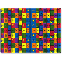 Flagship Carpets Bilingual Rug 108" Length x 72" Width - Rectangle - Multicolor - Nylon - 1 Each (FE10934A)