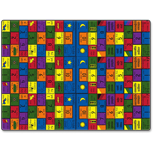 Flagship Carpets Bilingual Rug 108" Length x 72" Width - Rectangle - Multicolor - Nylon - 1 Each (FE10934A)