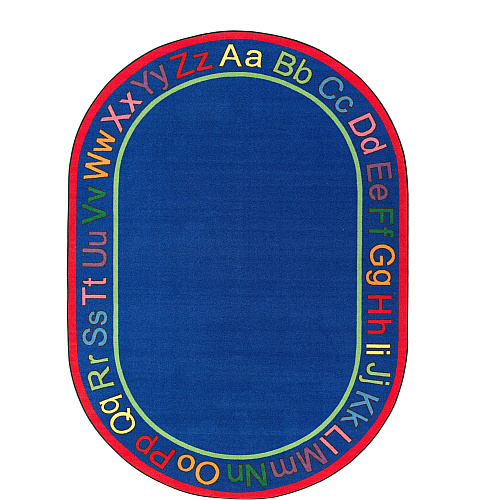 Flagship Carpets Know Your ABCs Oval Rug 12 ft Length x 90" Width - Oval - Multicolor - Nylon - 1 Each (FE11045A)