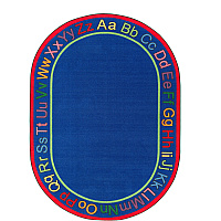 Flagship Carpets Know Your ABCs Oval Rug 13.16 ft Length x 10.75 ft Width - Oval - Multicolor - Nylon - 1 Each (FE11059A)