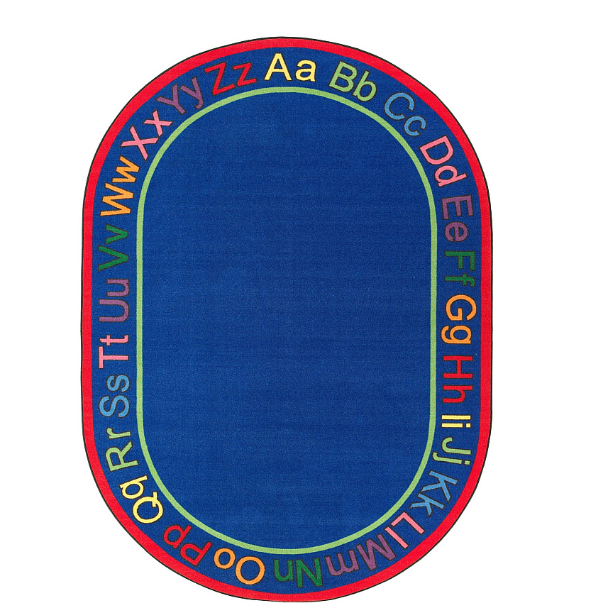 Flagship Carpets Know Your ABCs Oval Rug 13.16 ft Length x 10.75 ft Width - Oval - Multicolor - Nylon - 1 Each (FE11059A)